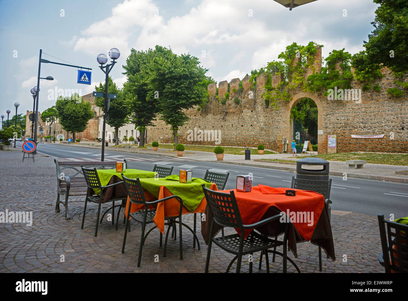 Via Guido Negri Este a walled medieval town in the Veneto region of northern Italy Stock Photo