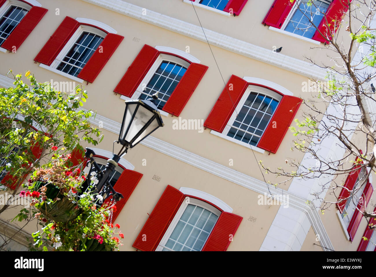 Colourfull buildings Gibraltar Stock Photo