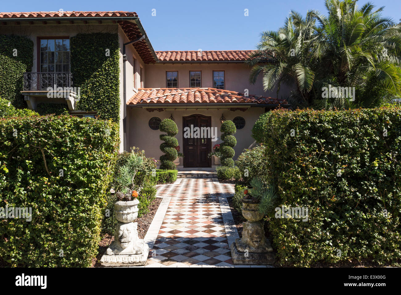 Luxury Showcase Residential Home in Southeastern United States Stock Photo