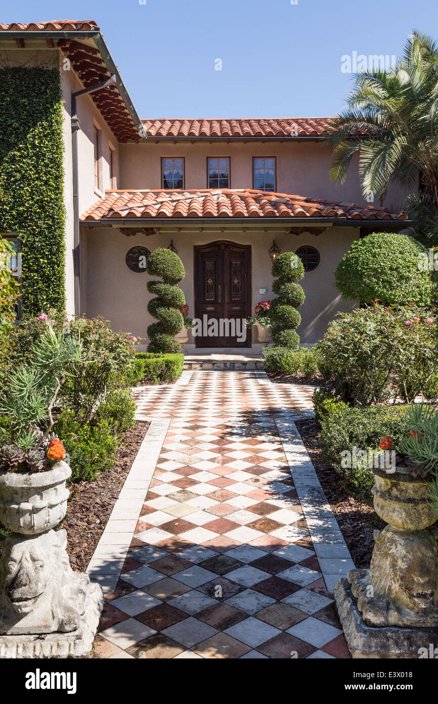 Luxury Showcase Residential Home in Southeastern United States Stock Photo