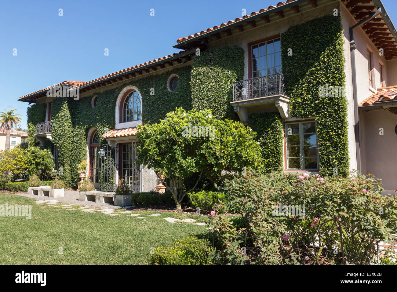 Luxury Showcase Residential Home in Southeastern United States Stock Photo