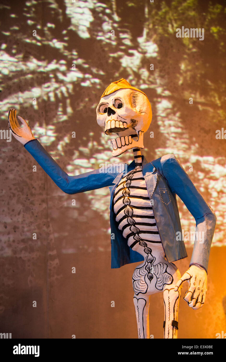 Mexican paper mache figures at the etnographic museum of leiden in