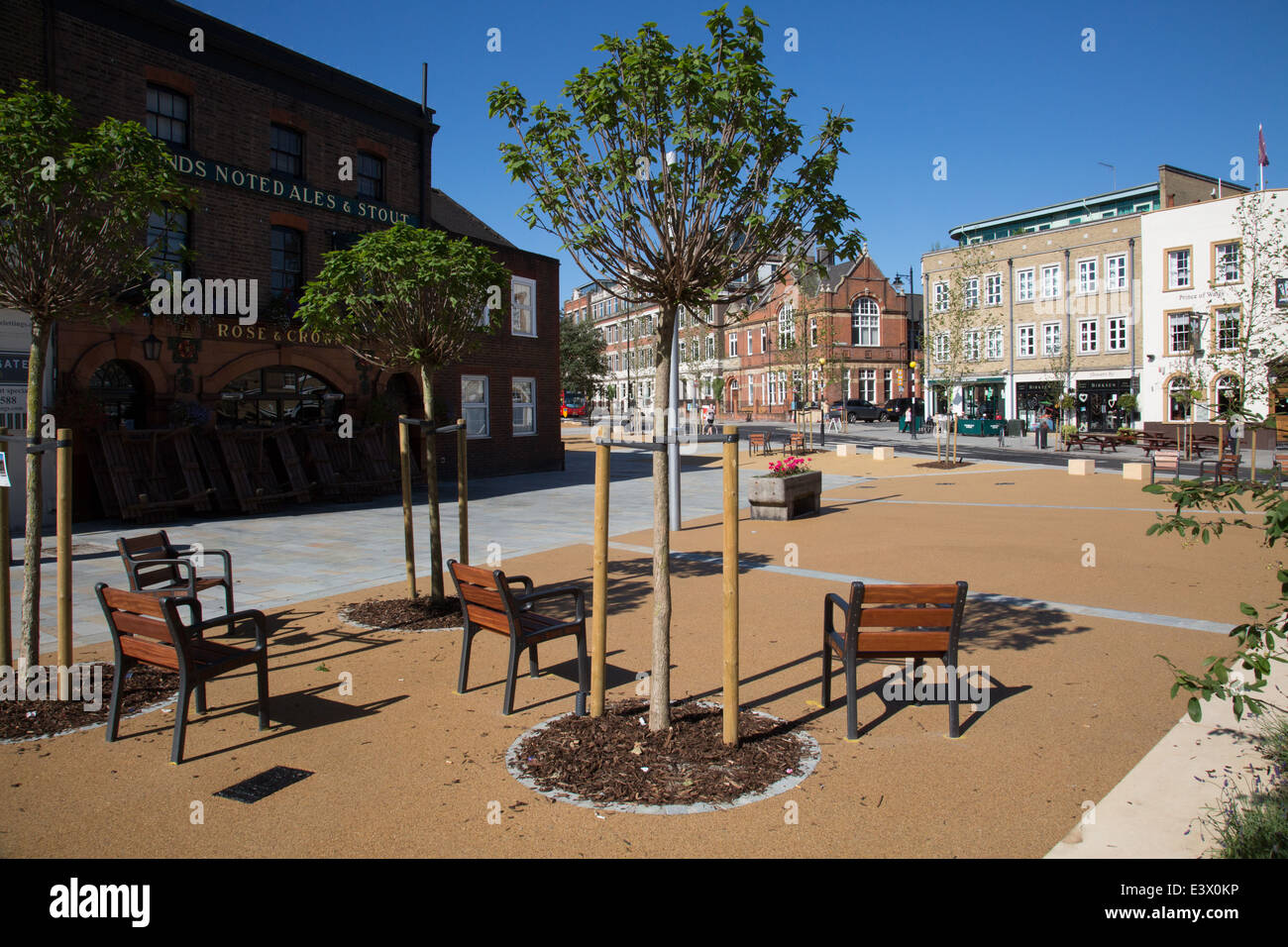 New road layout Clapham Old Town . The Polygon Stock Photo Alamy