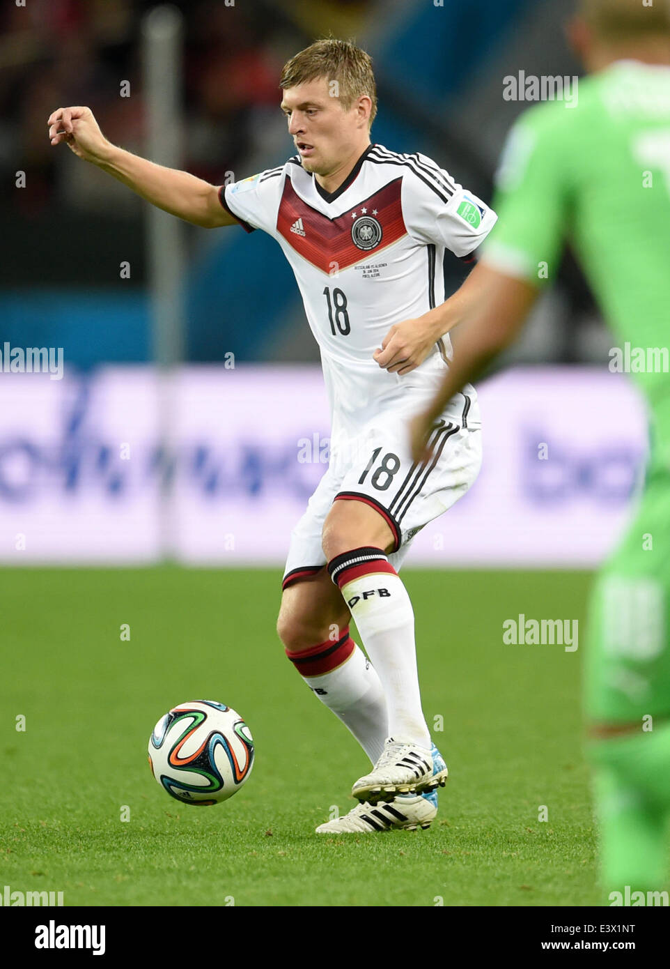 Porto Alegre, Brazil. 30th June, 2014. Germany's Toni Kroos in action during the FIFA World Cup 2014 round of 16 soccer match between Germany and Algeria at the Estadio Beira-Rio in Porto Alegre, Brazil, 30 June 2014. Photo: Andreas Gebert/dpa/Alamy Live News Stock Photo