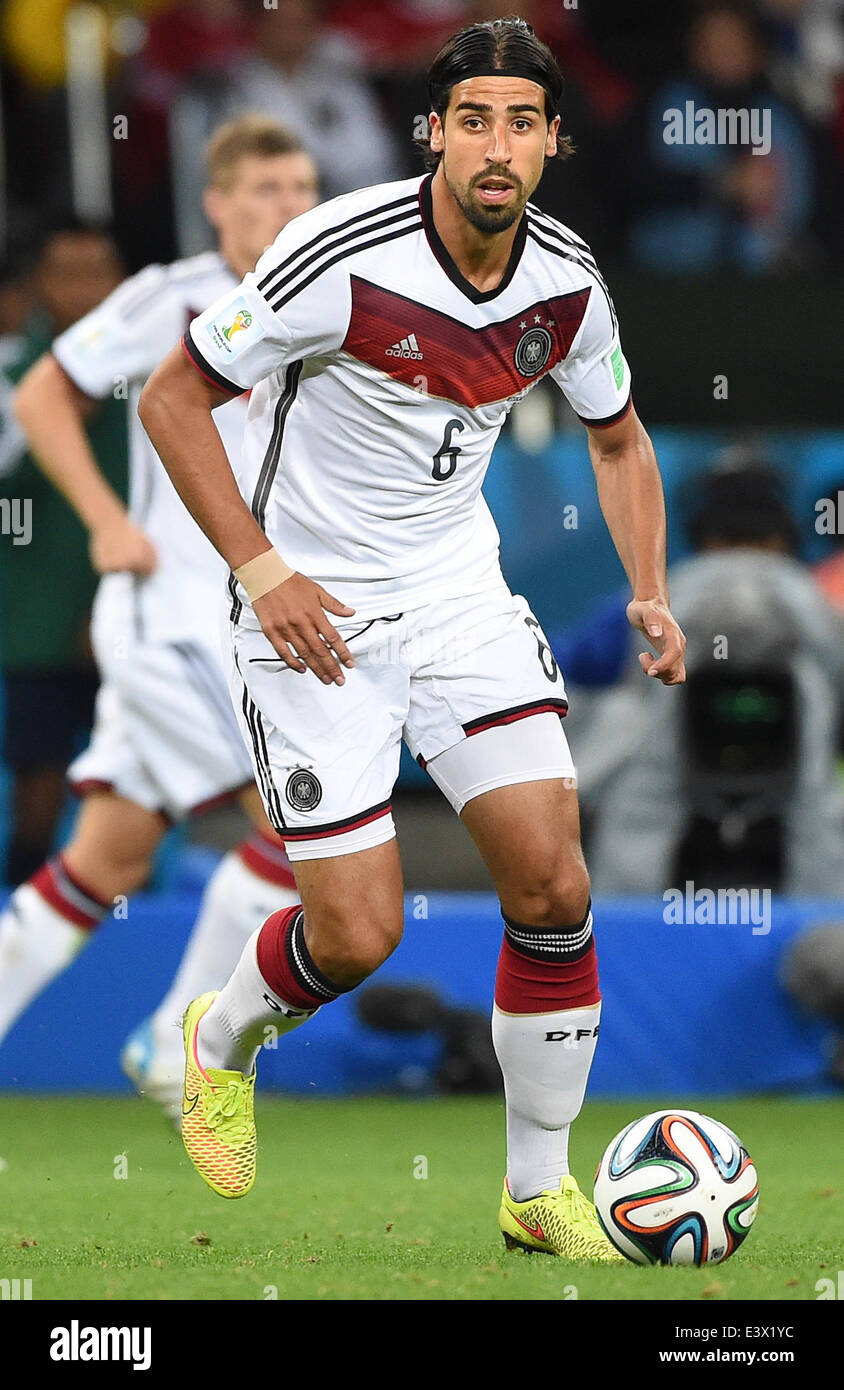 Porto Alegre, Brazil. 30th June, 2014. Germany's Sami Khedira controls the ball during the FIFA World Cup 2014 round of 16 soccer match between Germany and Algeria at the Estadio Beira-Rio in Porto Alegre, Brazil, 30 June 2014. Photo: Marcus Brandt/dpa/Alamy Live News Stock Photo