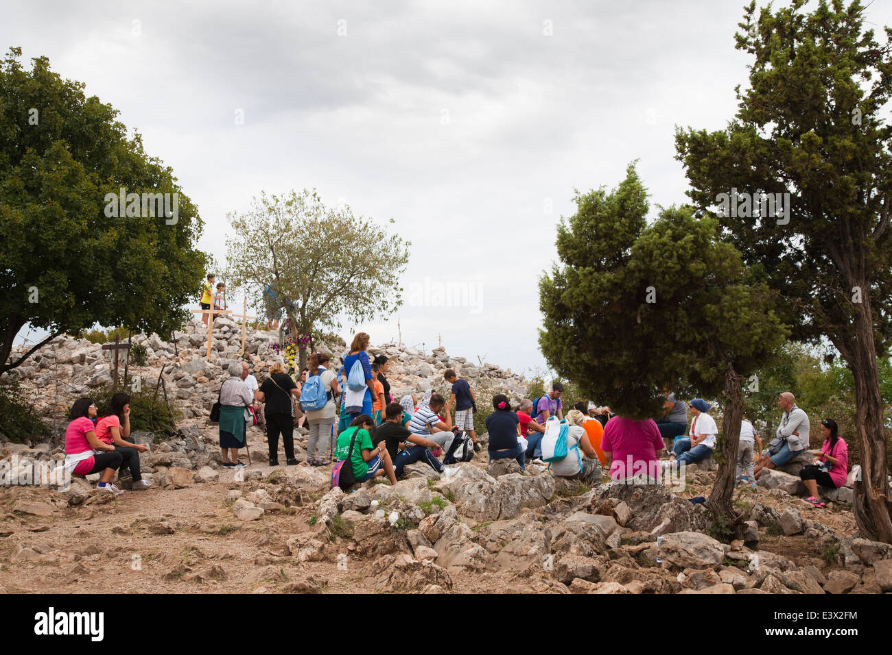 the cross mountain, medugorje, bosnia and herzegovina, europe Stock