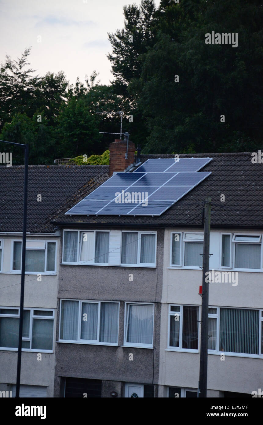 Roofing solar panels Stock Photo