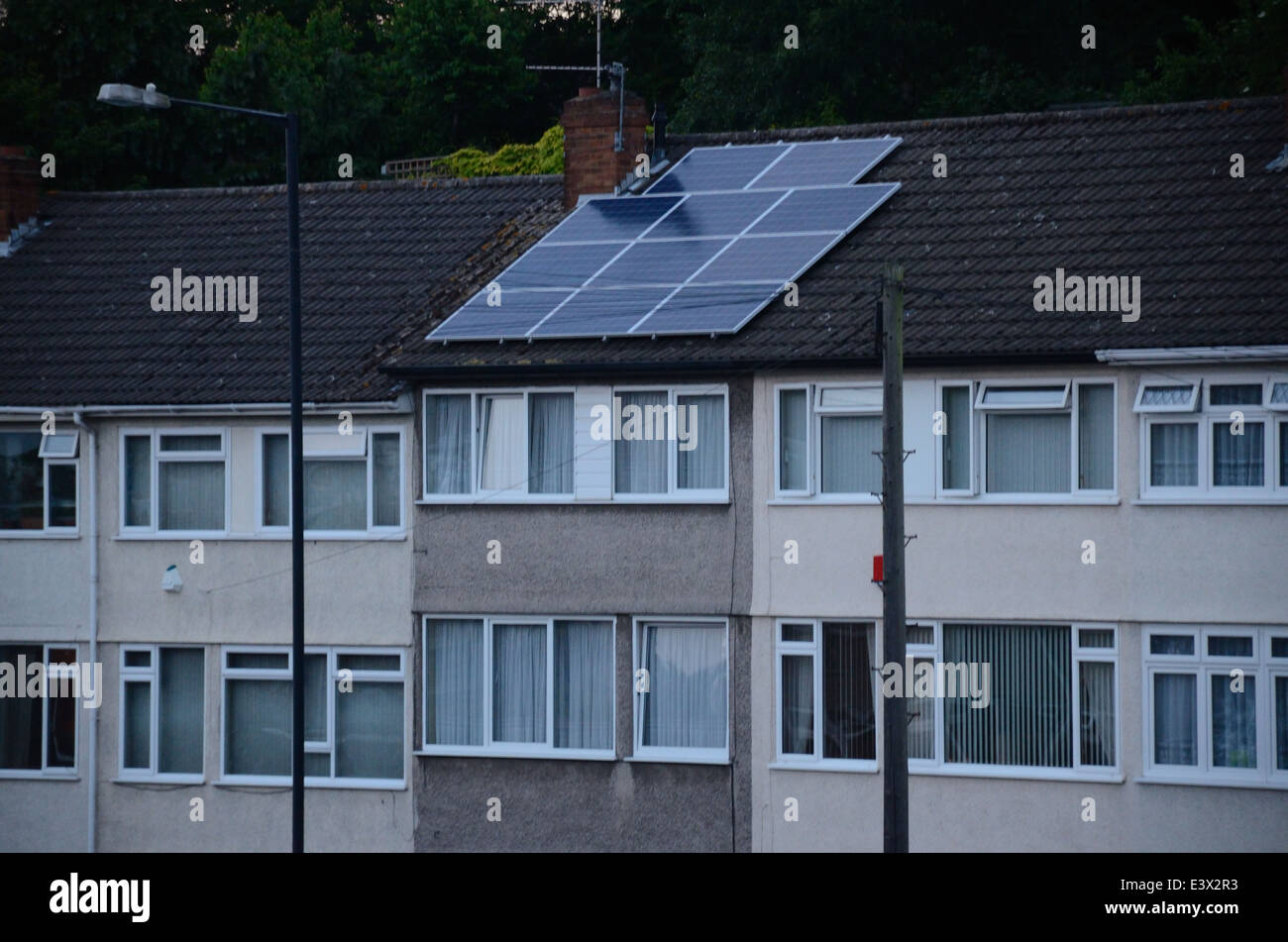 Roofing solar panels Stock Photo