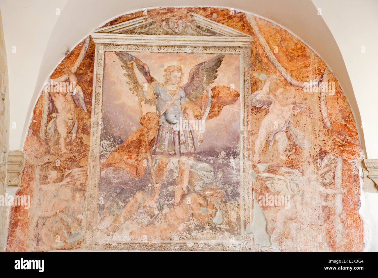 Fresco of archangel and saint michael hi-res stock photography and ...