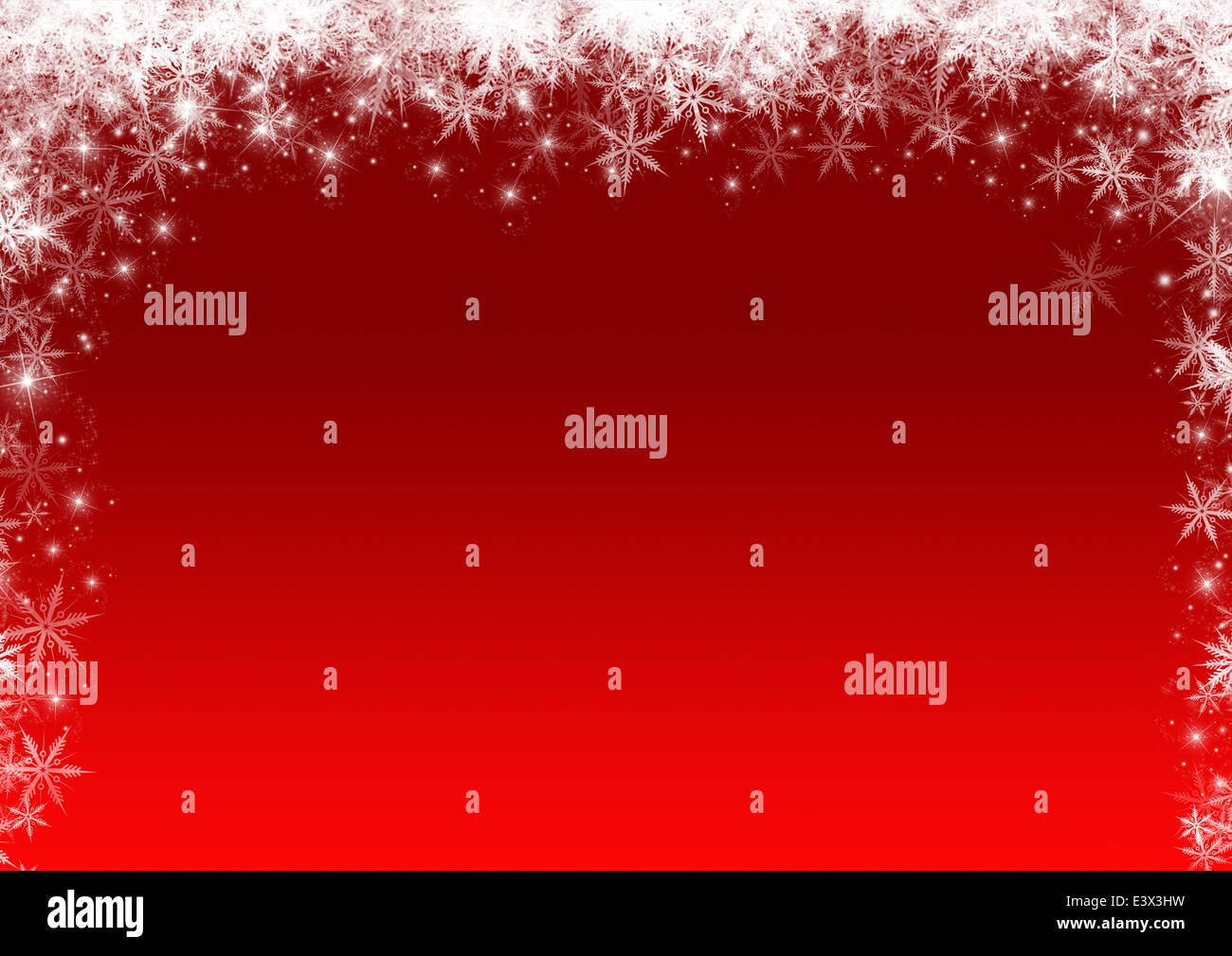 Christmas Background With A Snowflakes And Stars Border Stock Photo Alamy