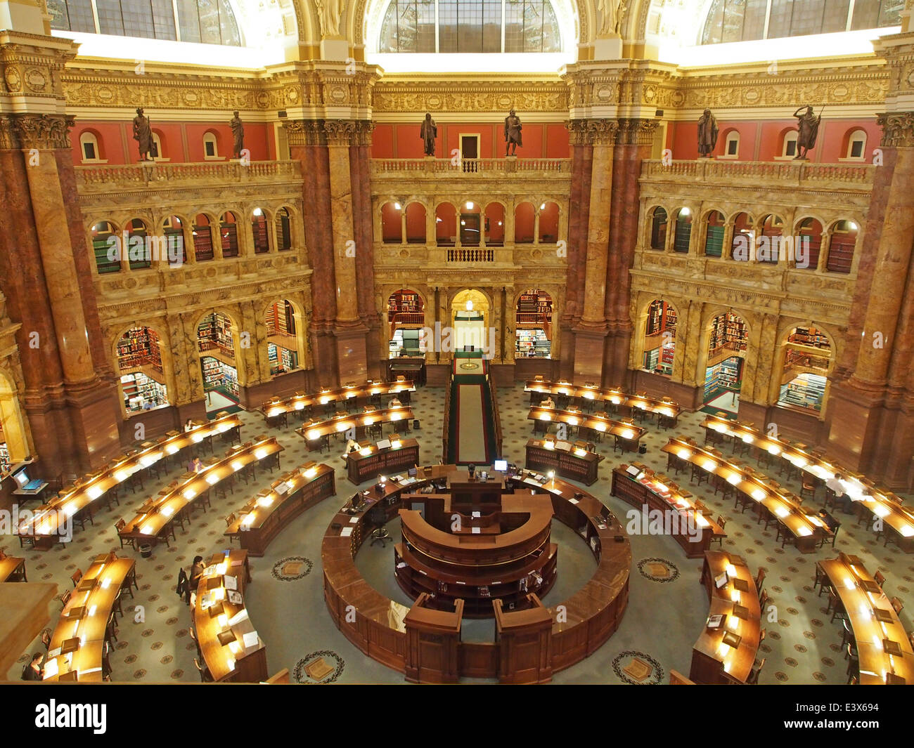 Library of Congress Washington reading room Stock Photo