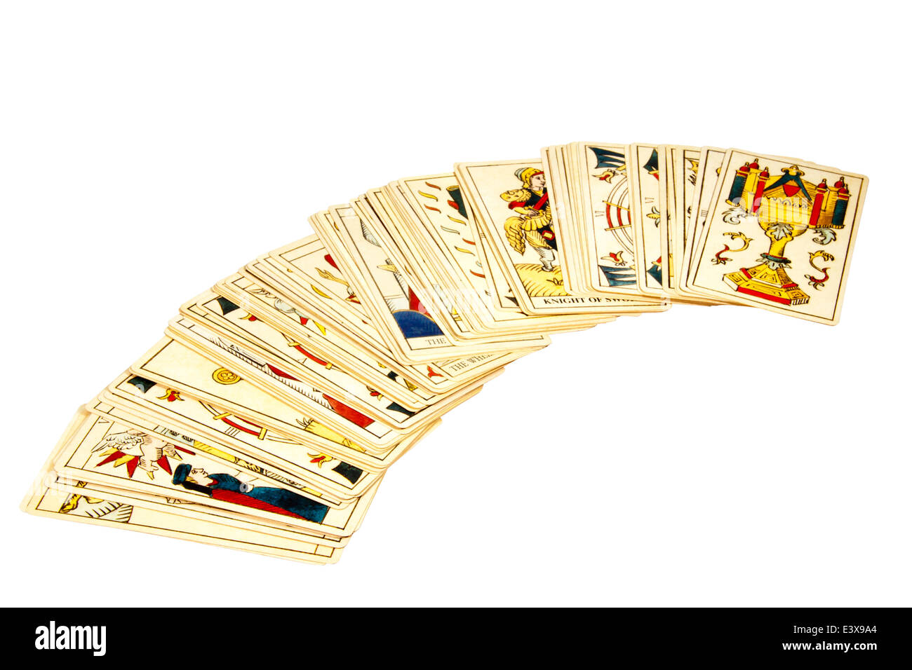 deck of tarot cards for fortune telling Stock Photo