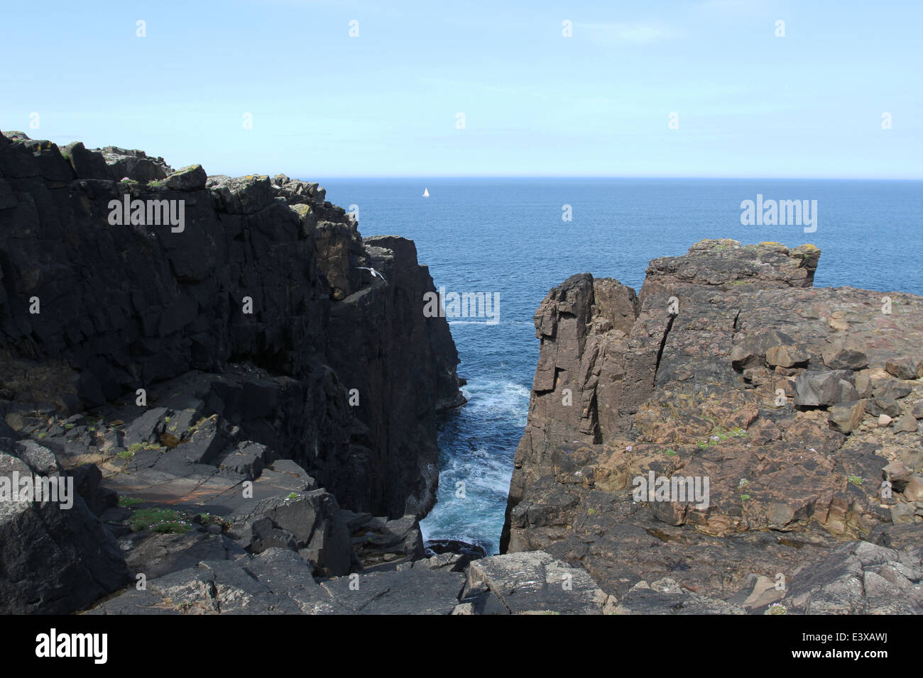 coast of Eshaness Northmavine Shetland Scotland  June 2014 Stock Photo