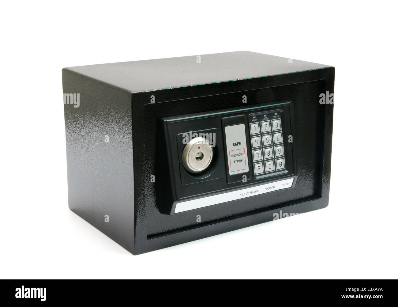 black safe with code lock Stock Photo Alamy