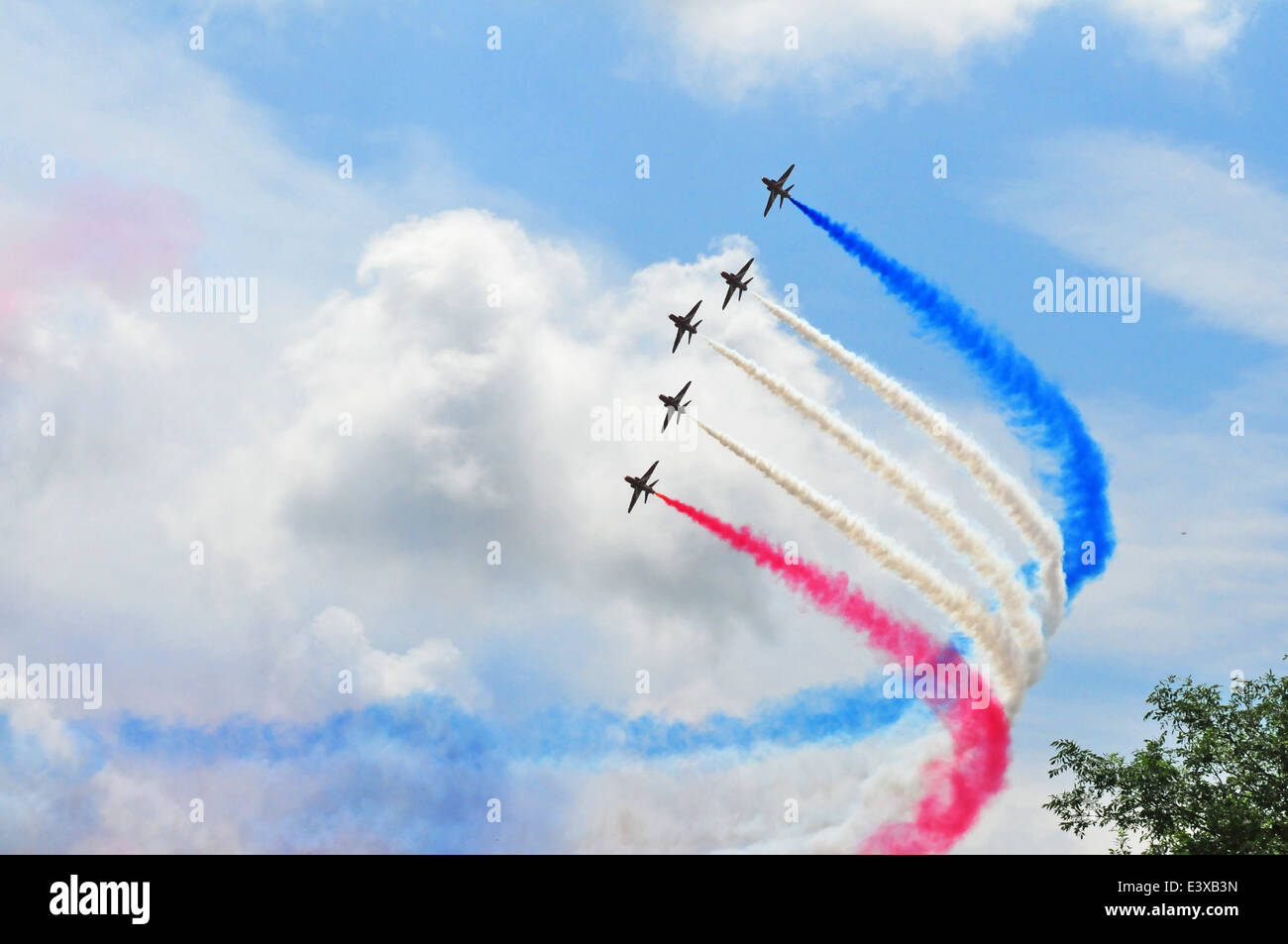 Goodwood Festival Of Speed 27 June 2014 Red Arrows Display Team Stock Photo