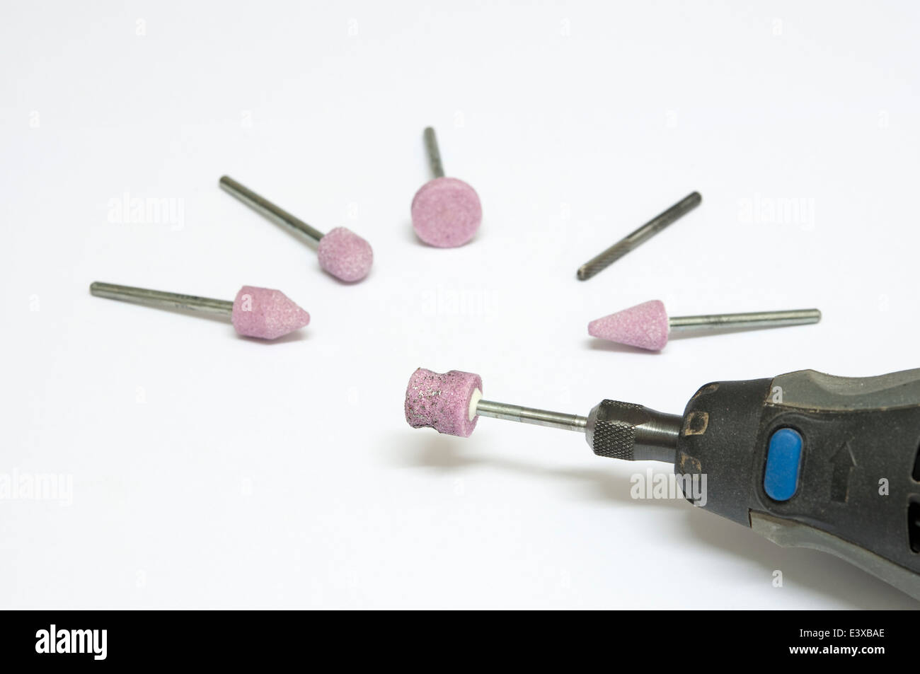 Rotary tool and collection of grinding stones Stock Photo Alamy