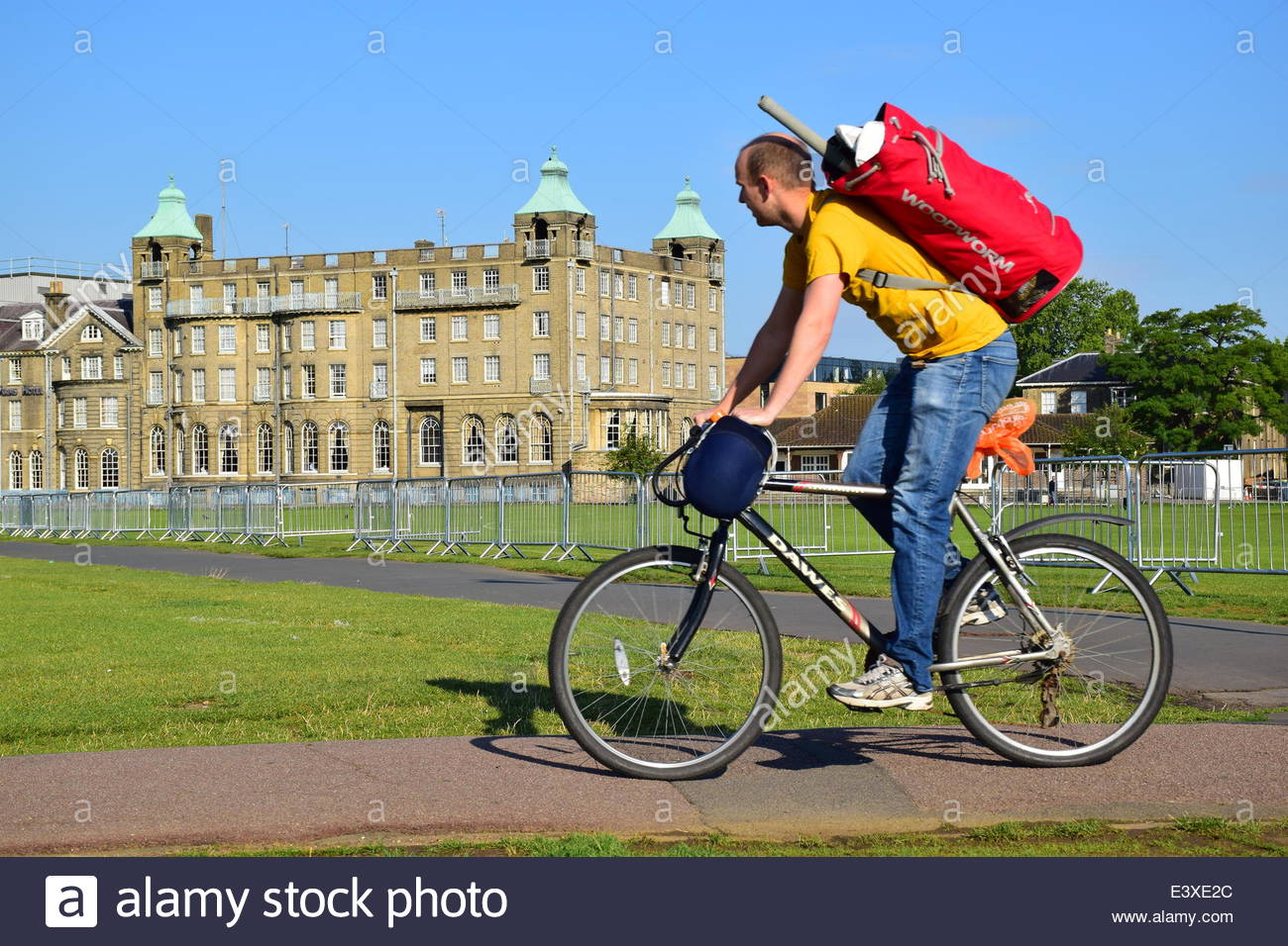 cycling with a rucksack