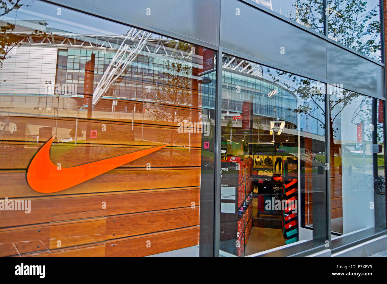 Nike store at the Designer Outlet, Wembley, London Borough of Brent, London, United Stock Photo -