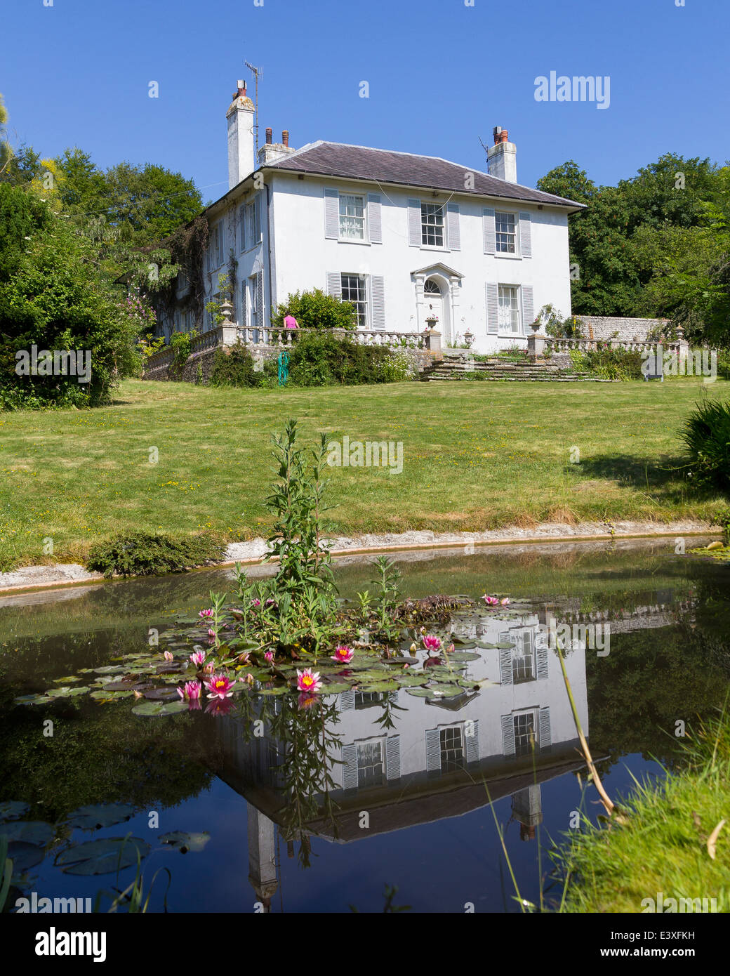An old house, Westdean Manor, in the village of West Dean, East Sussex