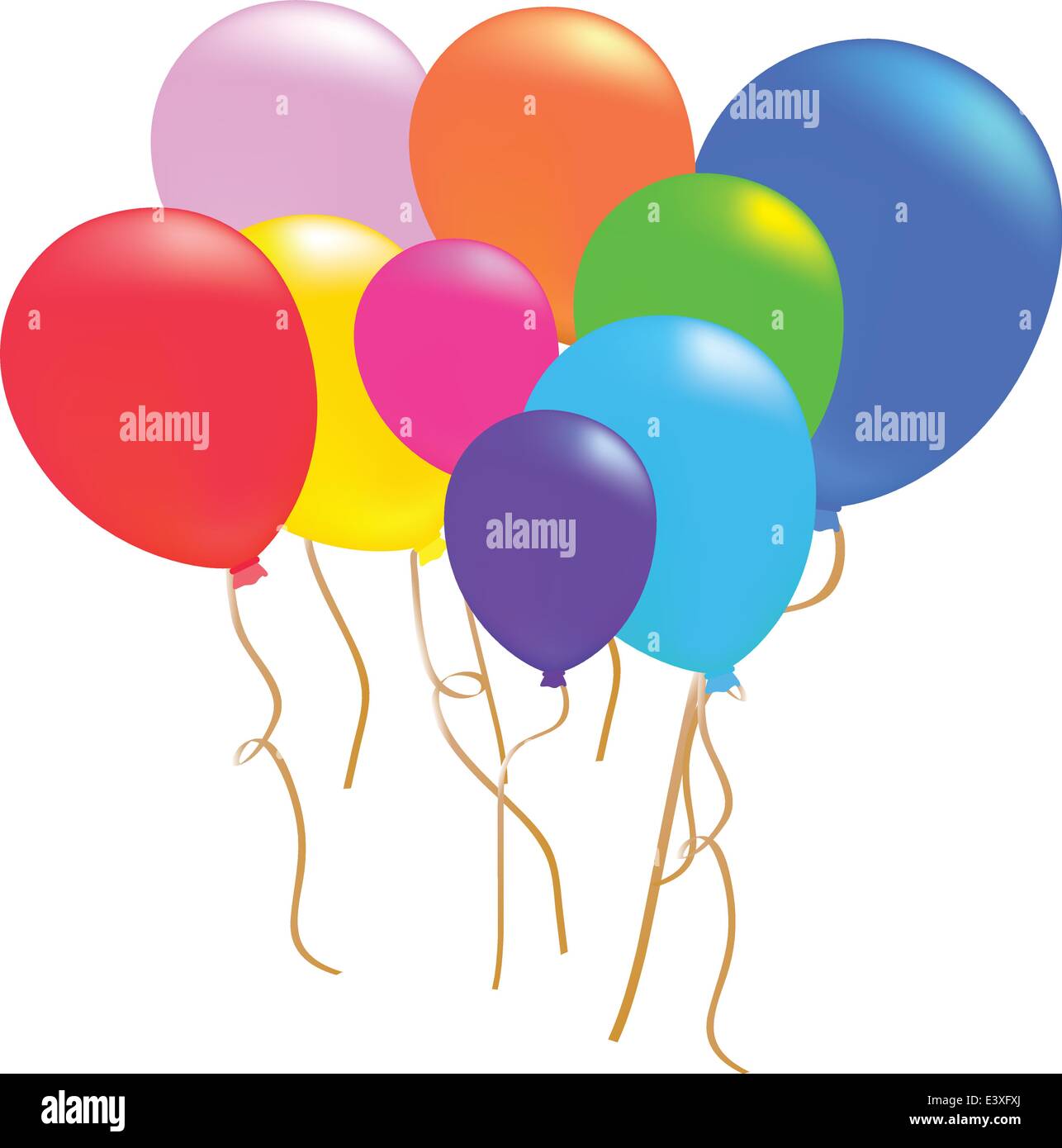 set of balloons in different colour ways Stock Vector Image & Art Alamy