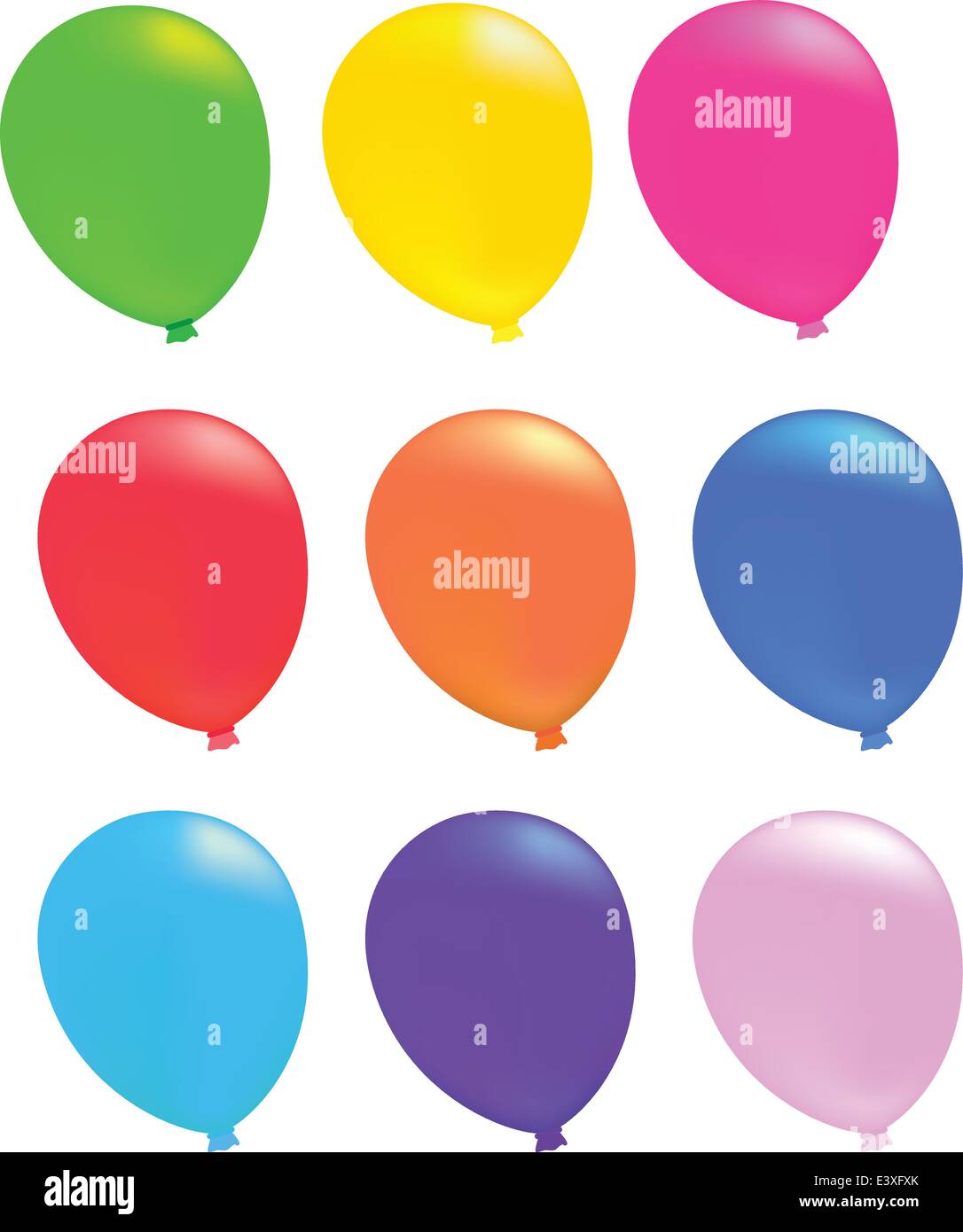set of balloons in different colour ways Stock Vector Image & Art Alamy