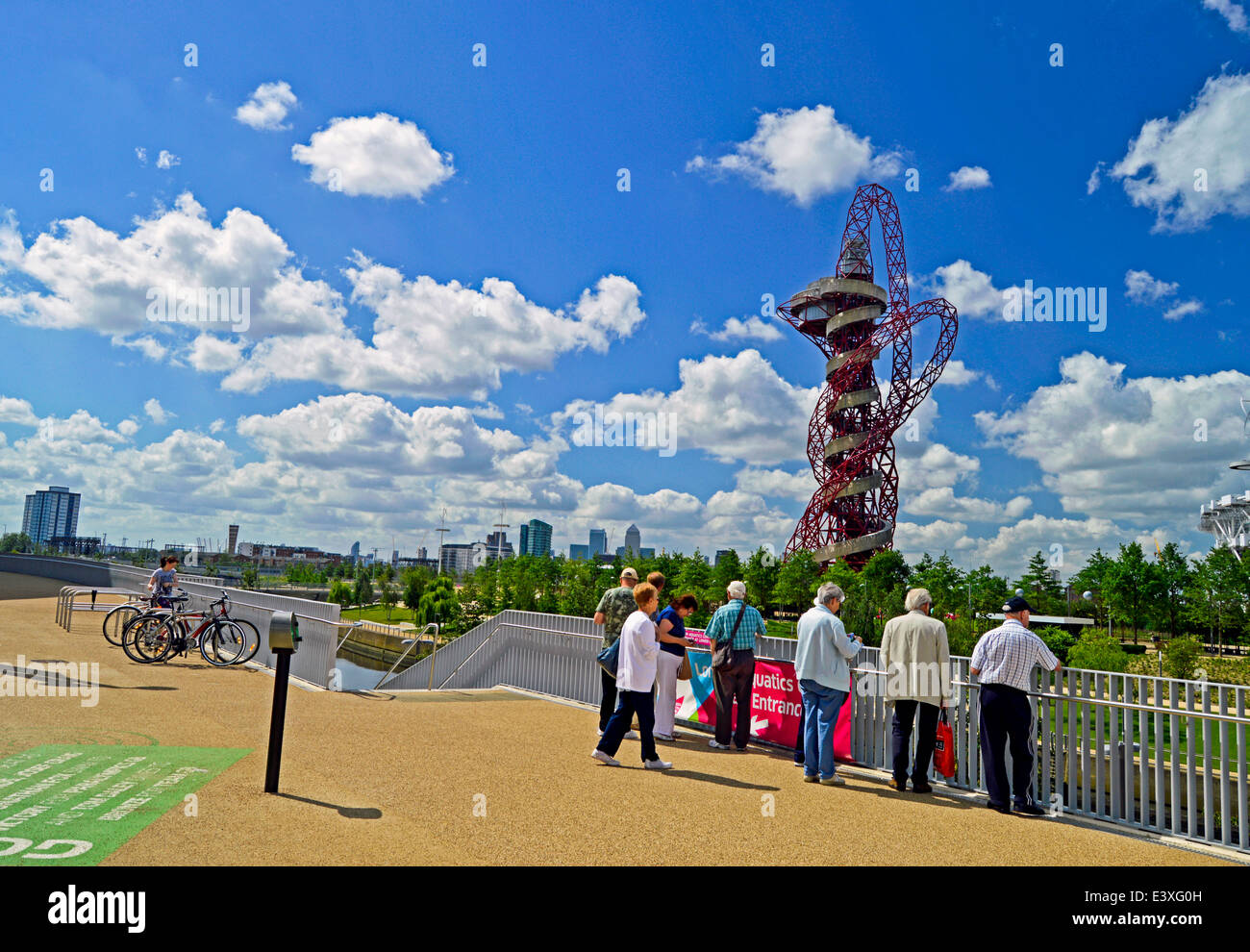 View of the ArcelorMittal Orbit at the Queen Elizabeth Olympic Park, Stratford, London, England, United Kingdom Stock Photo