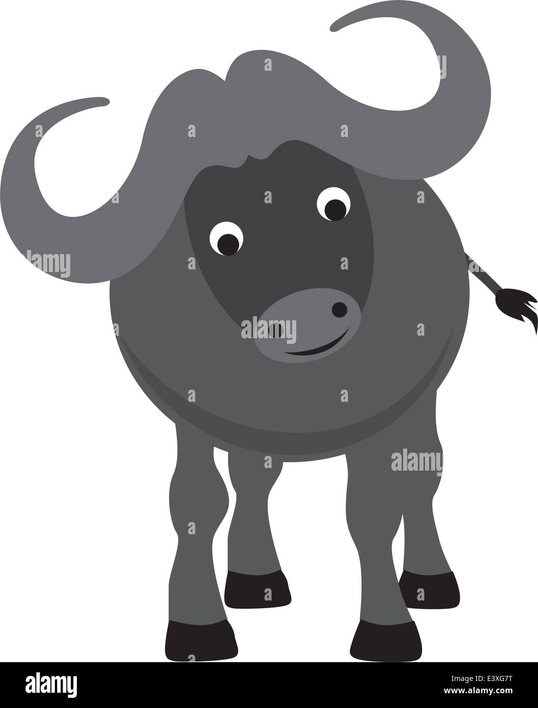 buffalo modern colour cartoon character on Stock Vector Image & Art Alamy