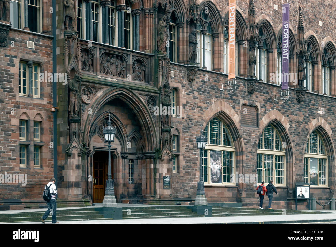 Main entrance of the National Portrait Gallery on Queen Street, Edinburgh. Stock Photo