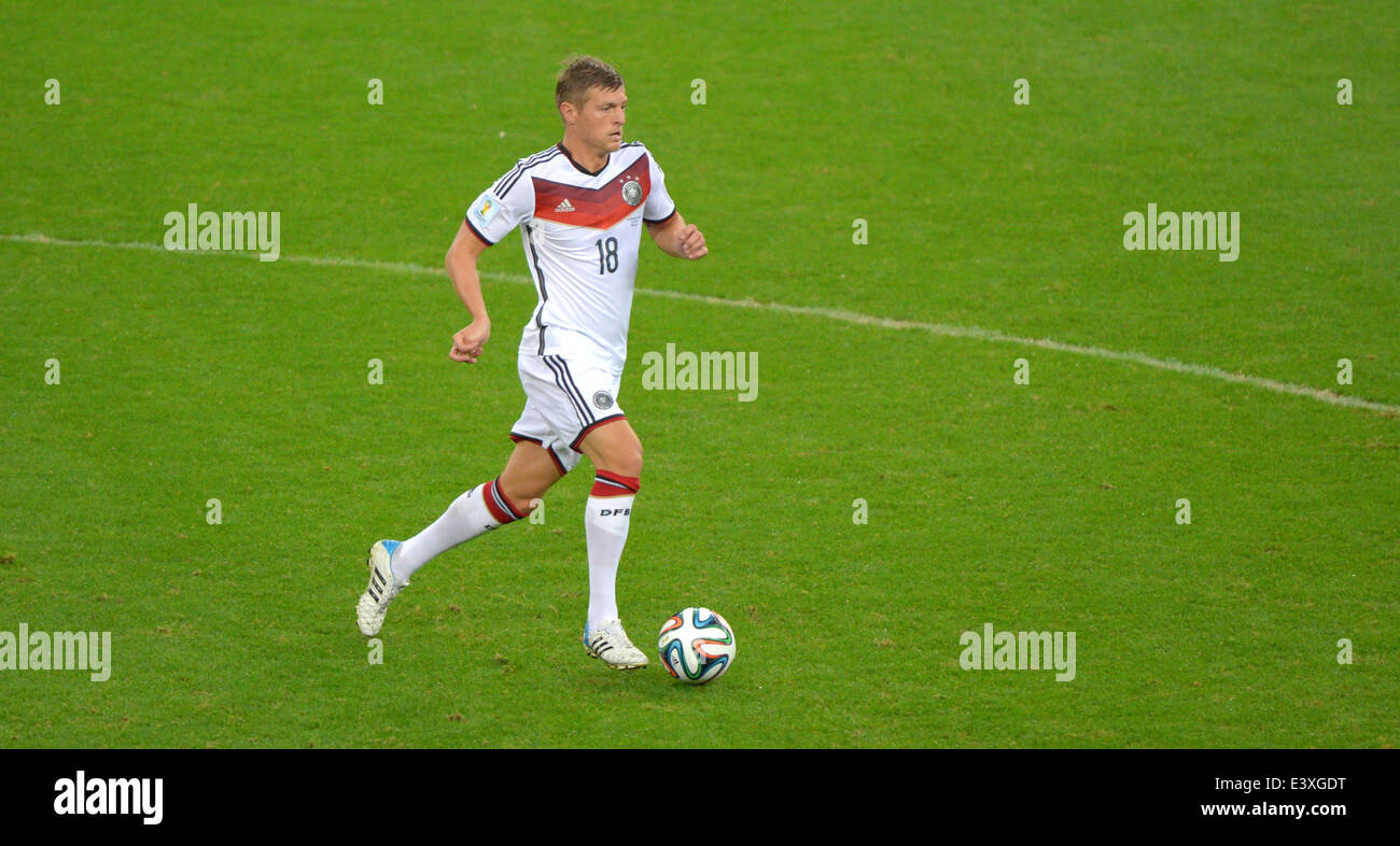 Porto Alegre, Brazil. 30th June, 2014. Germany's Toni Kroos during the FIFA World Cup 2014 round of sixteen match between Germany and Algeria at the stadium Estadio Beira-Rio in Porto Alegre, Brazil, 30 June 2014. Photo: Thomas Eisenhuth/dpa/Alamy Live News Stock Photo