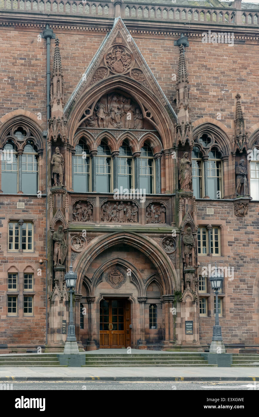 Main entrance to the Scottish National Portrait Gallery on Queen Street, Edinburgh Stock Photo