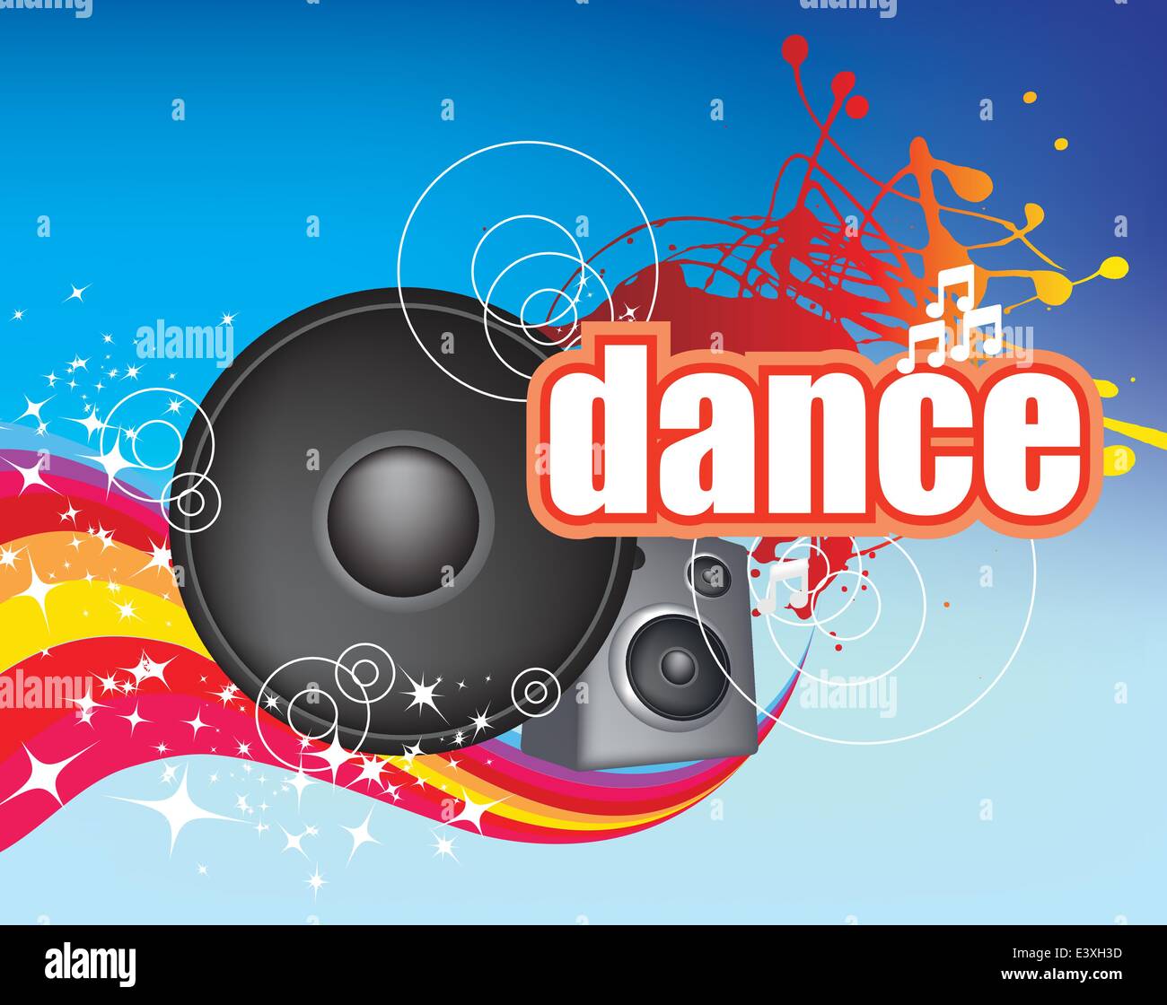 dance music pop illustration including type Stock Vector Image & Art