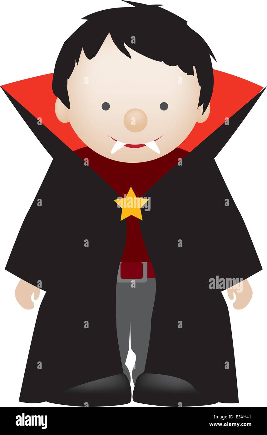 little boy dressed up as a cute dracula Stock Vector Image & Art - Alamy