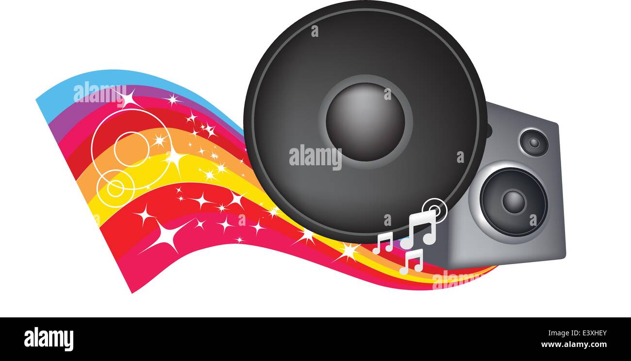 illustration of abstract colours and shapes for music Stock Vector ...