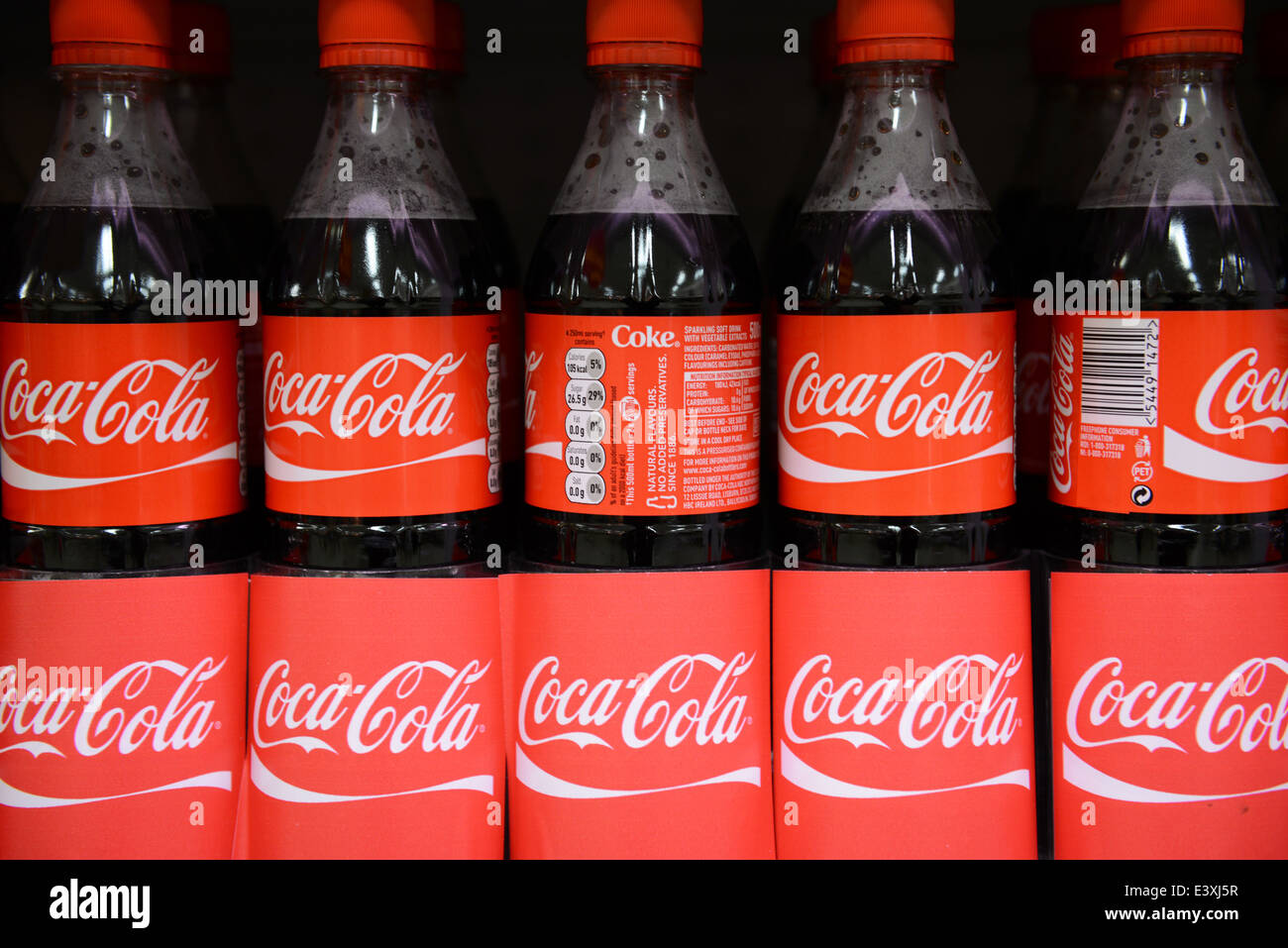 Coca Cola bottles Stock Photo