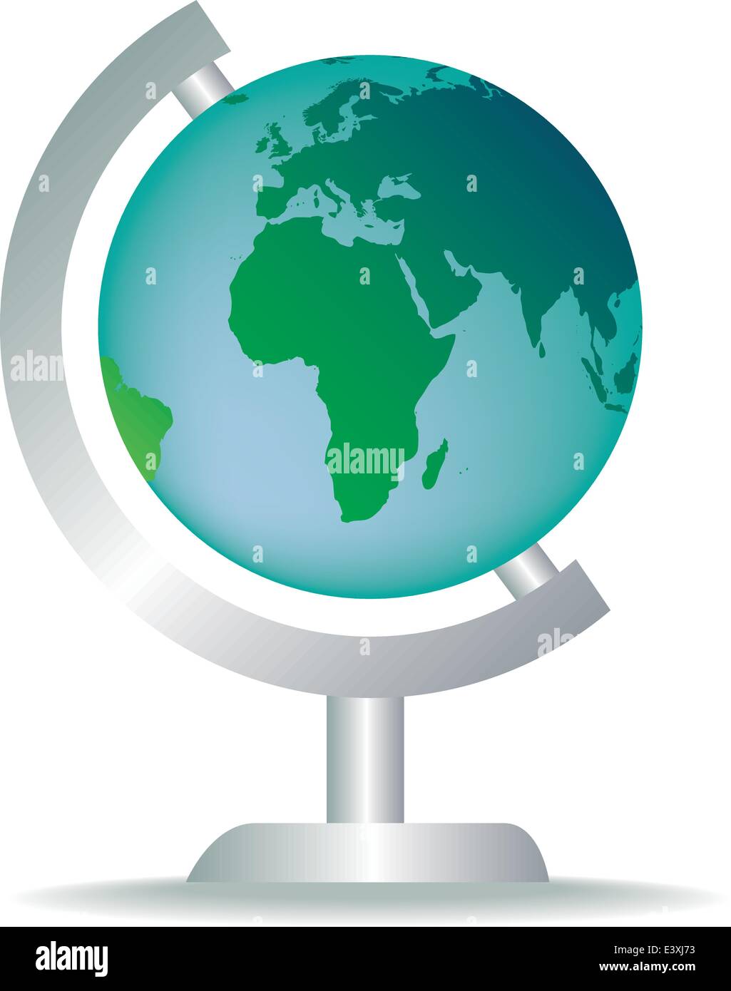 illustration of a globe on a stand representing geography Stock Vector ...