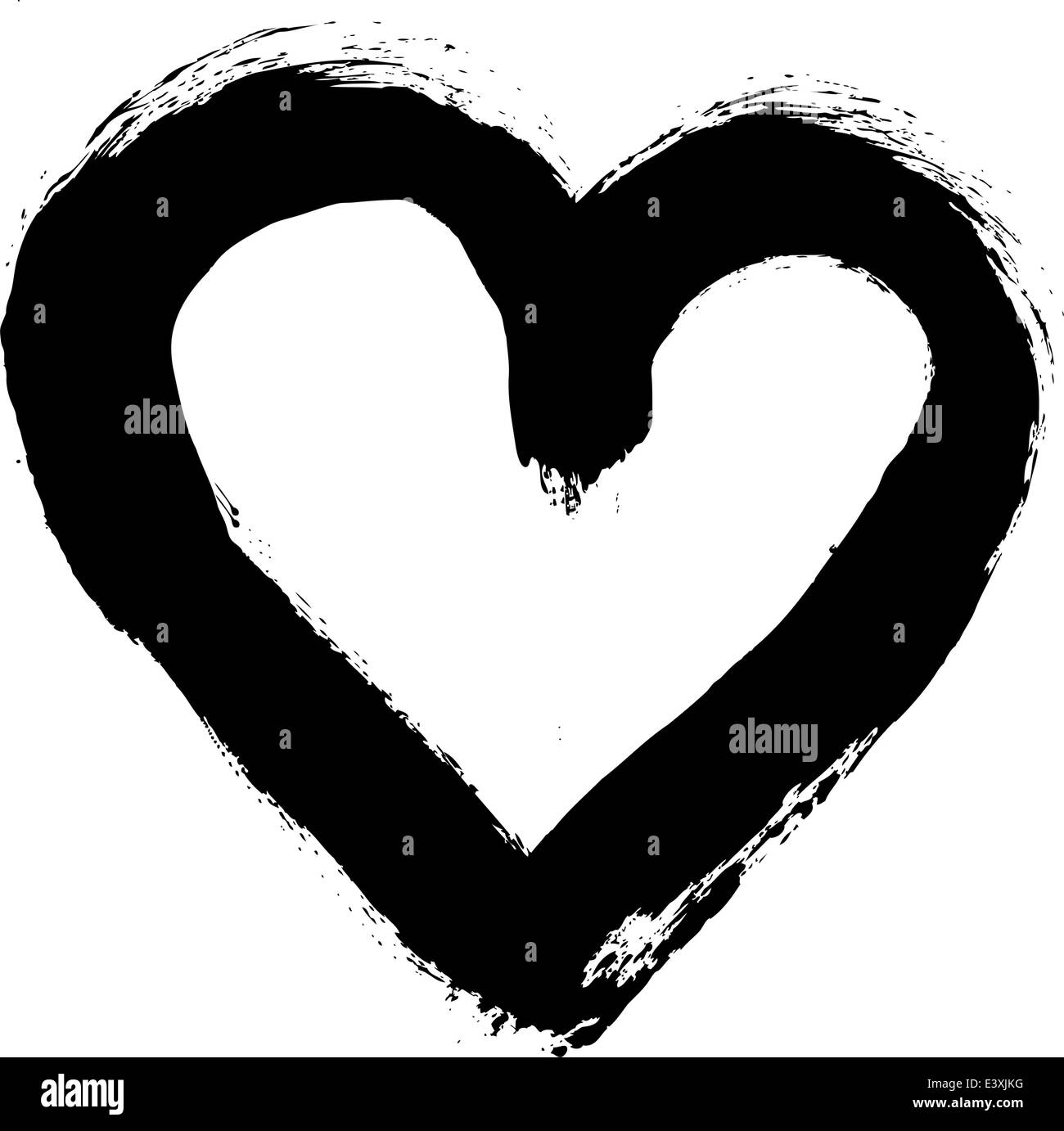 Illustration of a painted grunge style heart Stock Vector Image & Art ...