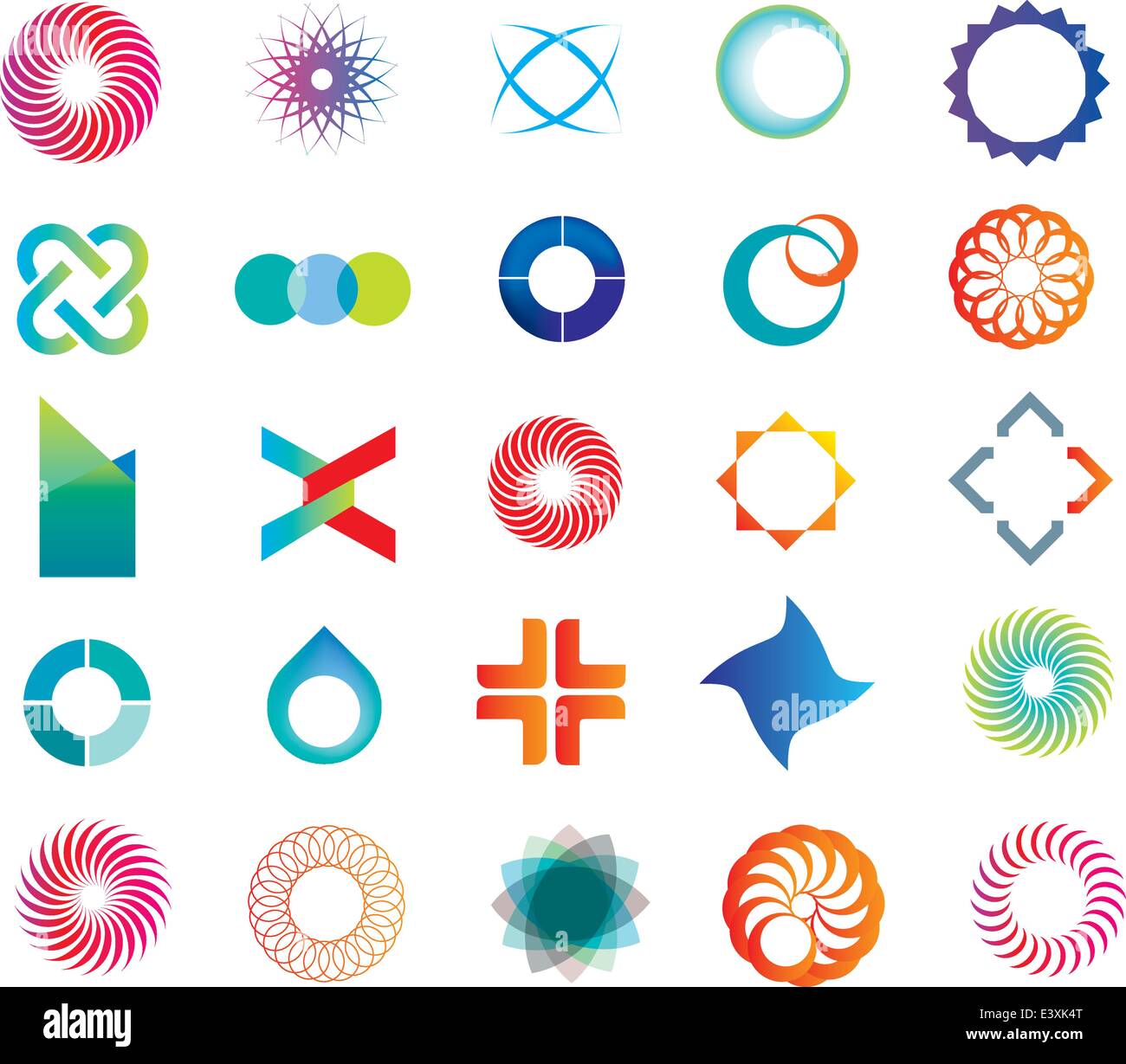 set of corporate logos symbols and marks Stock Vector