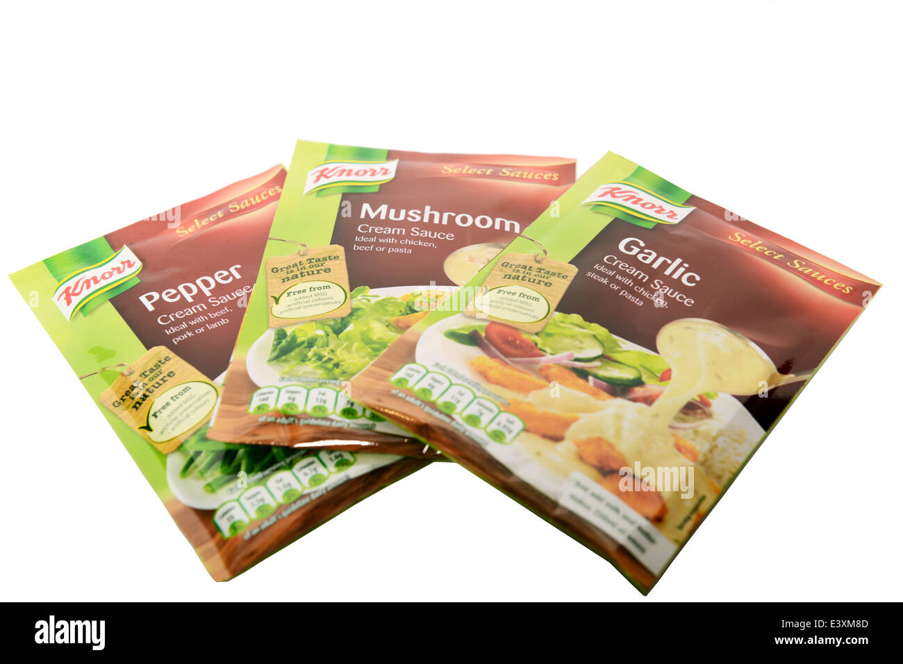 Knorr Sachet Sauces Stock Photo