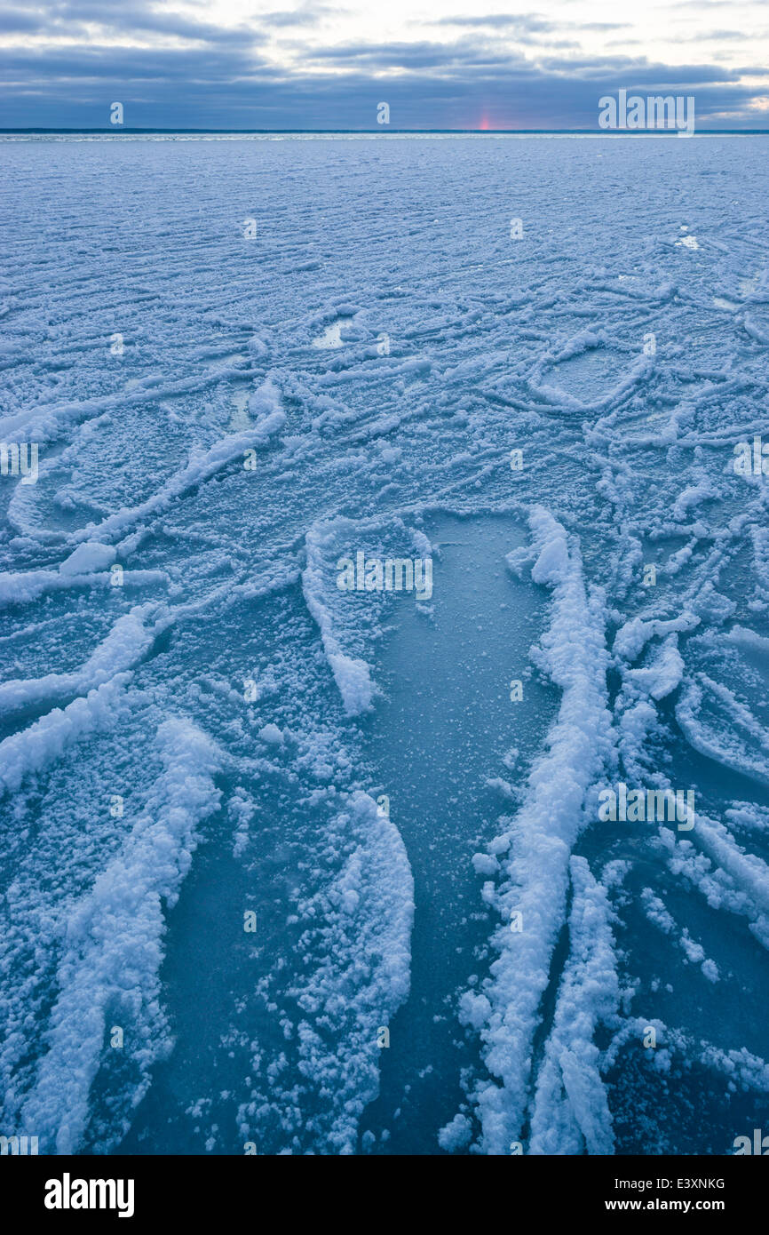Frozen bay at Saaremaa island, Estonia Stock Photo