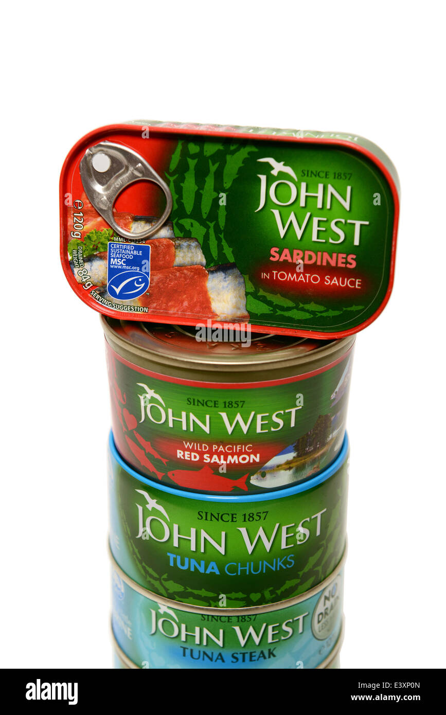 John West Canned Fish Stock Photo - Alamy