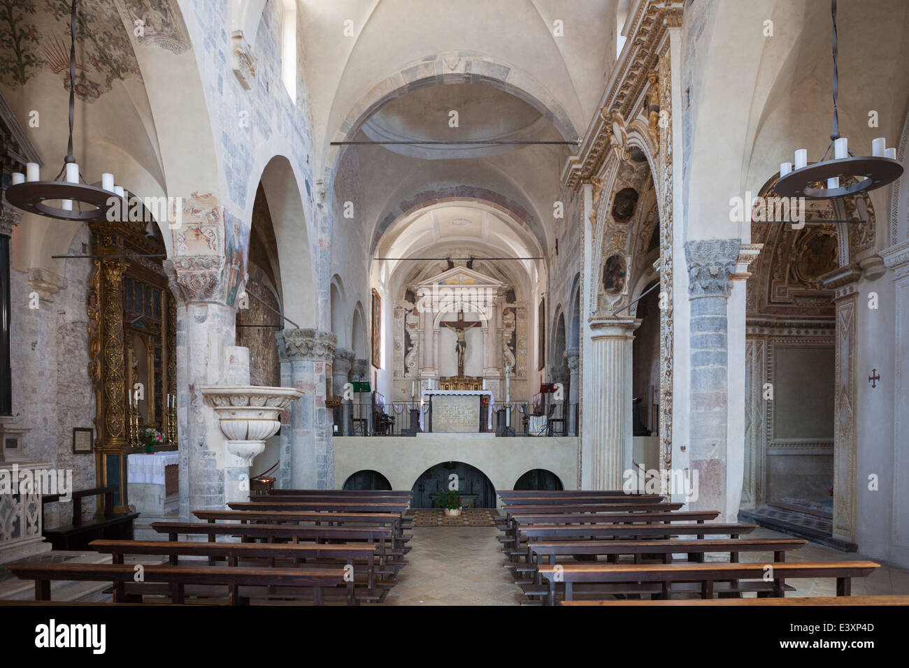 Interior of St. Andrew's Church, Maderno, Italy Stock Photo