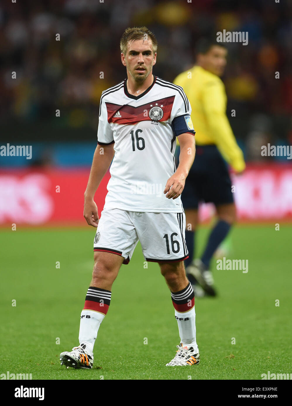 Porto Alegre, Brazil. 30th June, 2014. Germany's Philipp Lahm in action during the FIFA World Cup 2014 round of 16 match between Germany and Algeria at the Estadio Beira-Rio in Porto Alegre, Brazil, 30 June 2014. Photo: Andreas Gebert/dpa/Alamy Live News Stock Photo