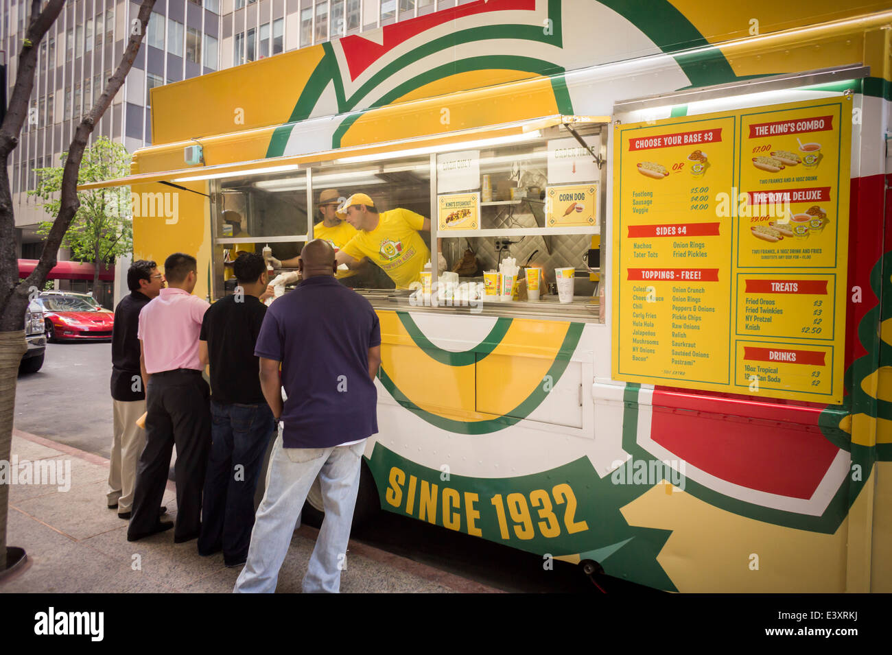 The newly minted Papaya King food truck is seen in Midtown Manhattan in