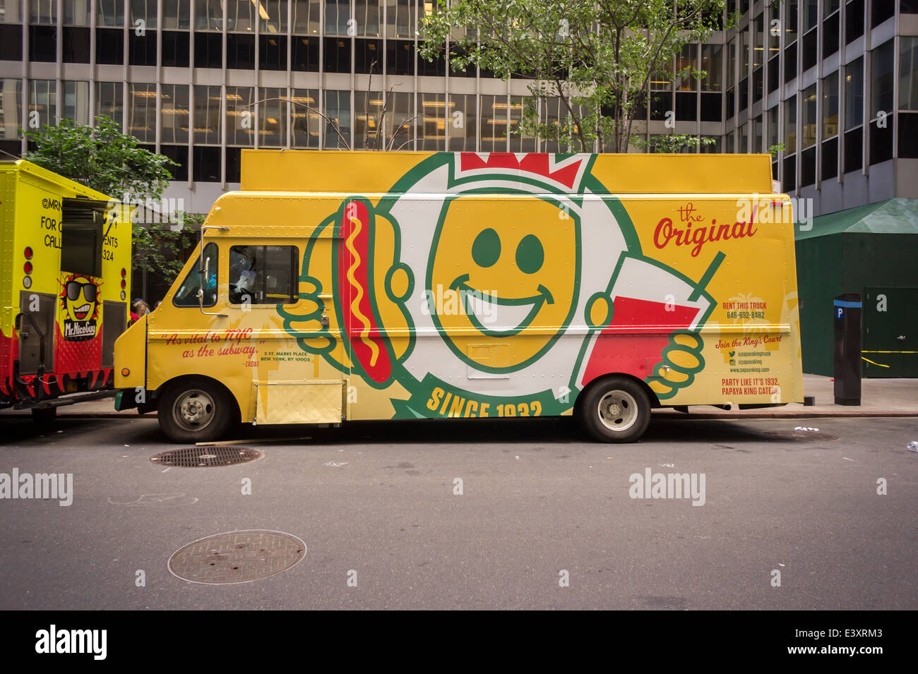 The newly minted Papaya King food truck is seen in Midtown Manhattan in