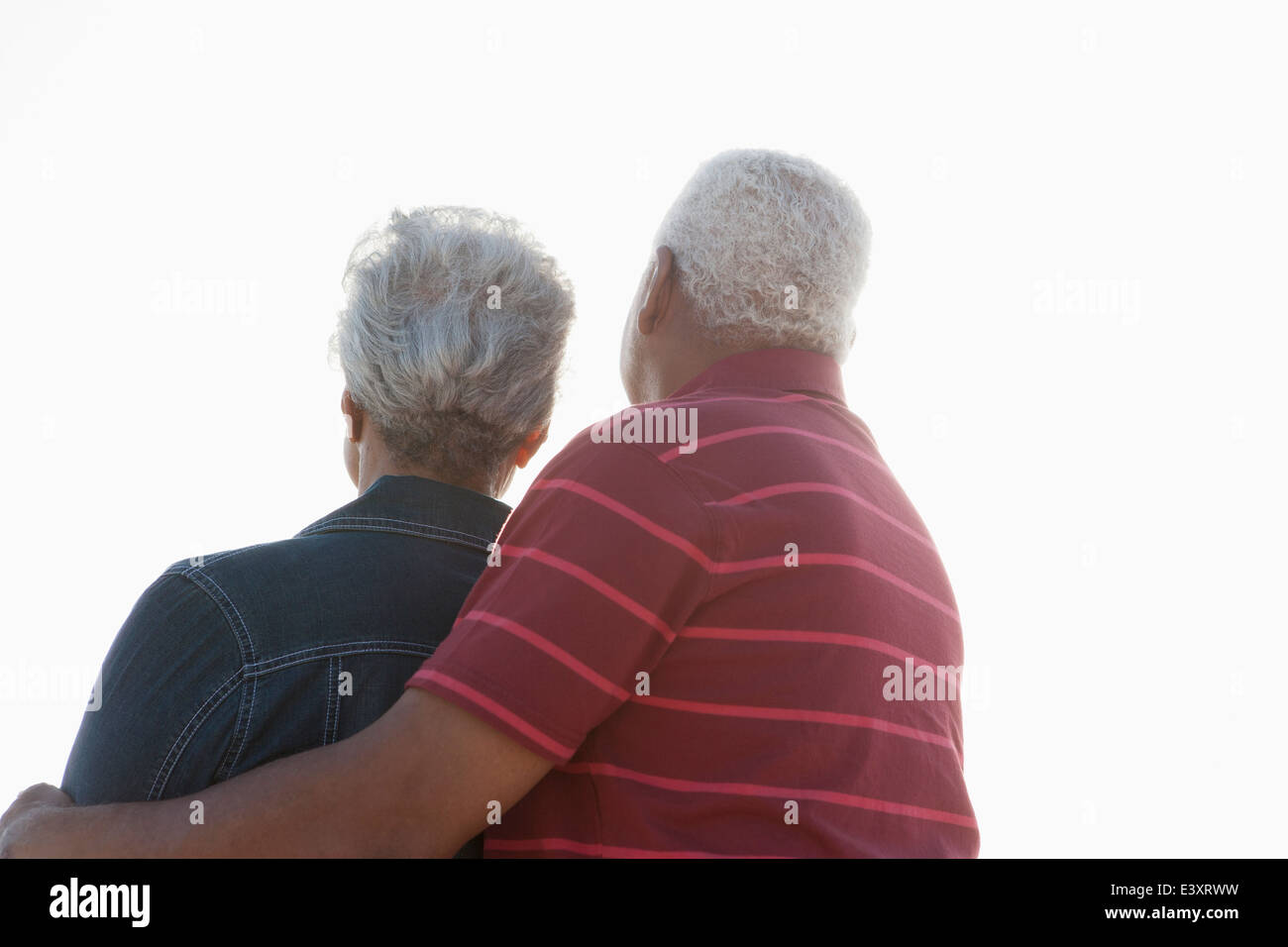 Senior African American couple hugging outdoors Stock Photo - Alamy