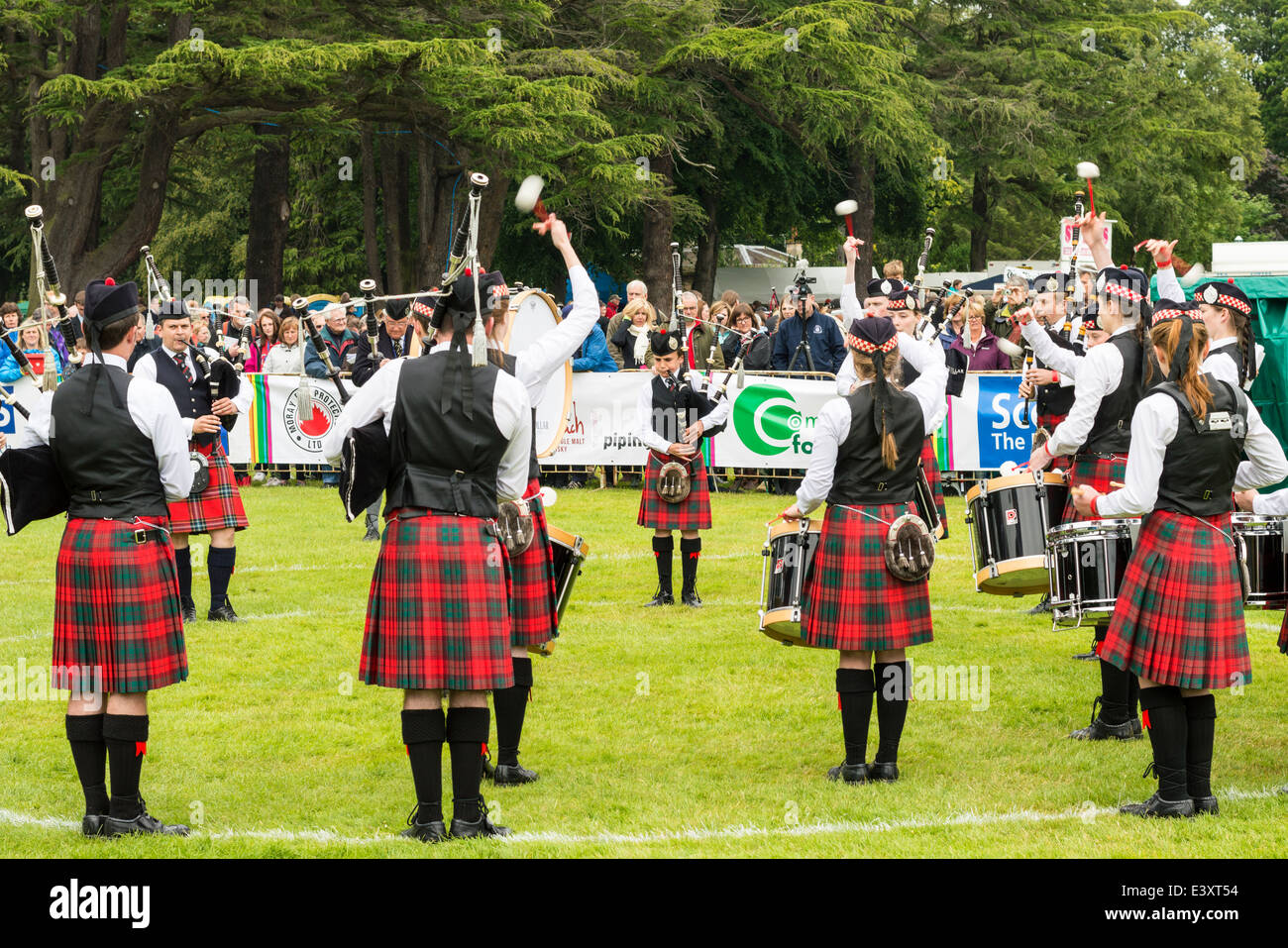 SCOTTISH PIPE BANDS AT FORRES SCOTLAND EUROPEAN PIPE BAND CHAMPIONSHIPS