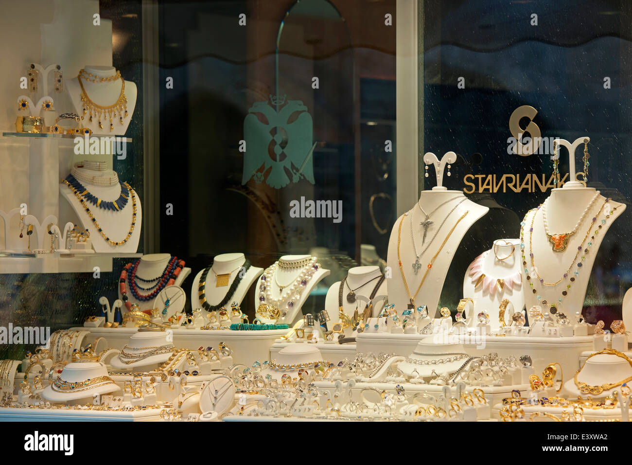Griechenland, Rhodos-Stadt, Altstadt, Platia Mousieou, Juwelier Stock Photo  - Alamy