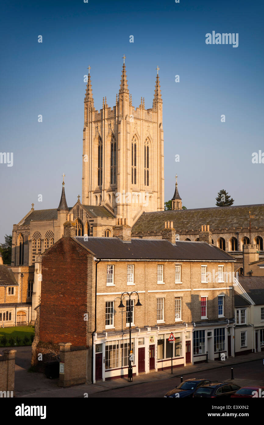 UK England, Suffolk, Bury St Edmunds, Crown Street, Cathedral from