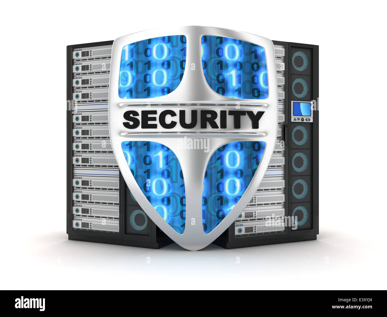 Server security (done in 3d) Stock Photo