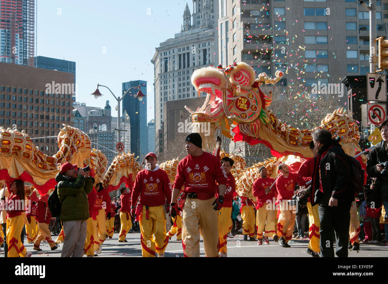 Chinese New Year New York city Chinatown. (Year of the tiger Stock